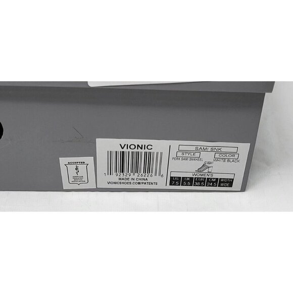 Vionic Perk Sami snake white black Leather Ankle Strap Sandals Heels size 7.5 - Picture 3 of 6